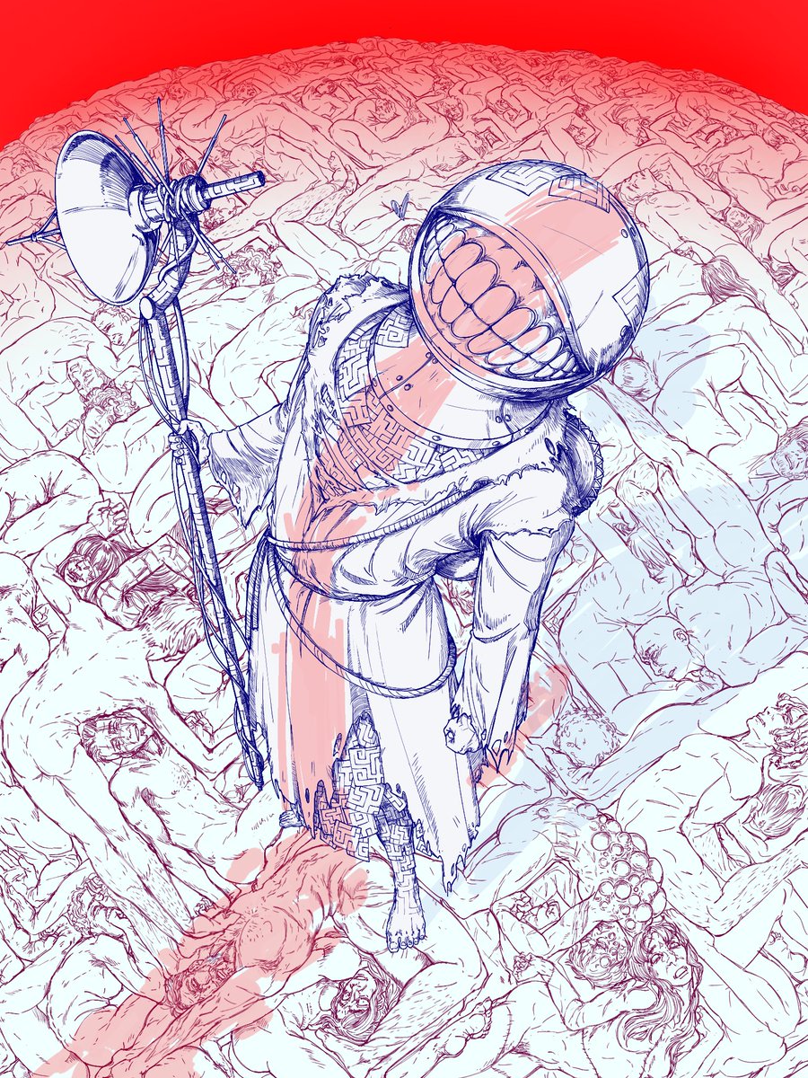(WIP) Artista de celular desenha +  de 80 corpos e afirma: Labirinto de corpos não são nada comparado aos pensamento intrusivos que teve durante o processo da lineart