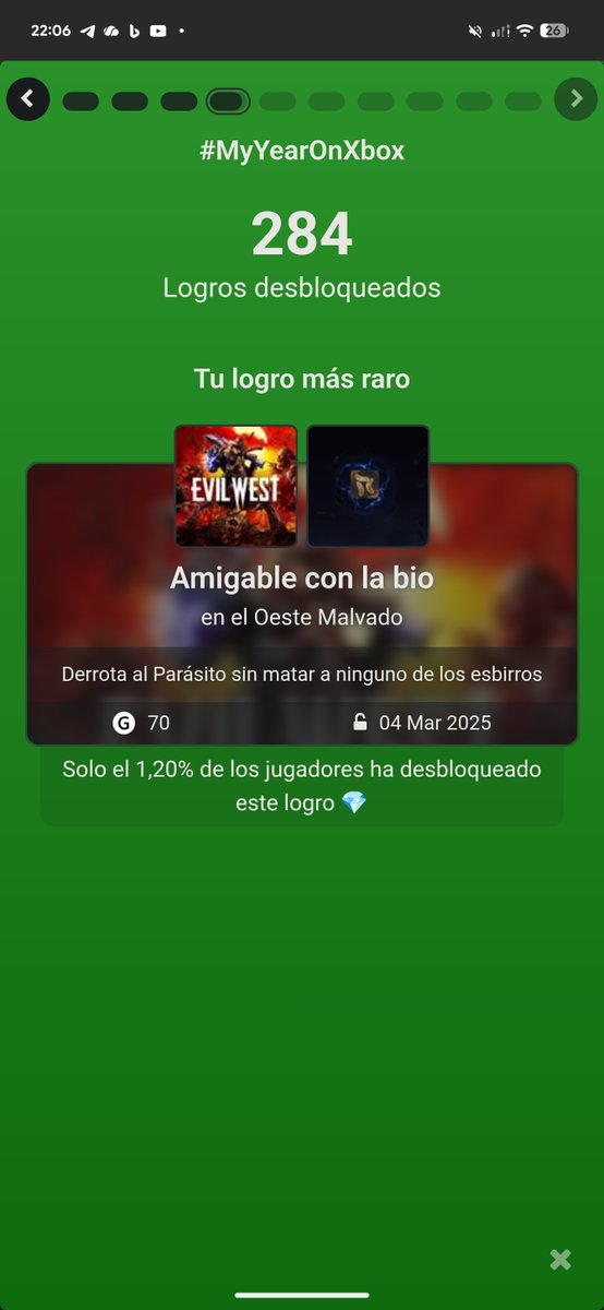 RubenGarcy12's tweet photo. Mi resumen anual Xbox. Una pena que Xbox no haga este año el resumen oficial. 

Al menos me he pasado más juegos que al año anterior, cosa que me propuse para este año

#Xbox #XboxShare #MyYearOnXbox #XboxSeriesX https://t.co/efn9aupQFc