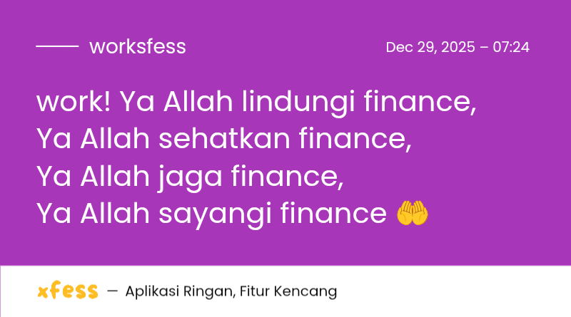 worksfess's tweet photo. work! Ya Allah lindungi finance,
Ya Allah sehatkan finance,
Ya Allah jaga finance,
Ya Allah sayangi finance 🤲 https://t.co/B10nasvfbd