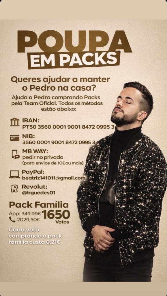 Sandrobarreira1's tweet photo. Chegou altura de unirmos força e fazer do Pedro um vencedor!!
Todos juntos somos fortes!!! ❤️
#sstvi https://t.co/hpbPQrrmk5