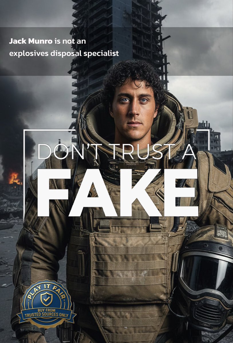 UPAApb's tweet image. You wouldn’t trust Jack Munro to diffuse a bomb. He’s not certified to do that. 
Fake paddles aren’t certified either and change the game. Since they are unregulated, they may hit too hard to control, break too easily, or change over time. 
Don’t play with a fake. Play it fair.