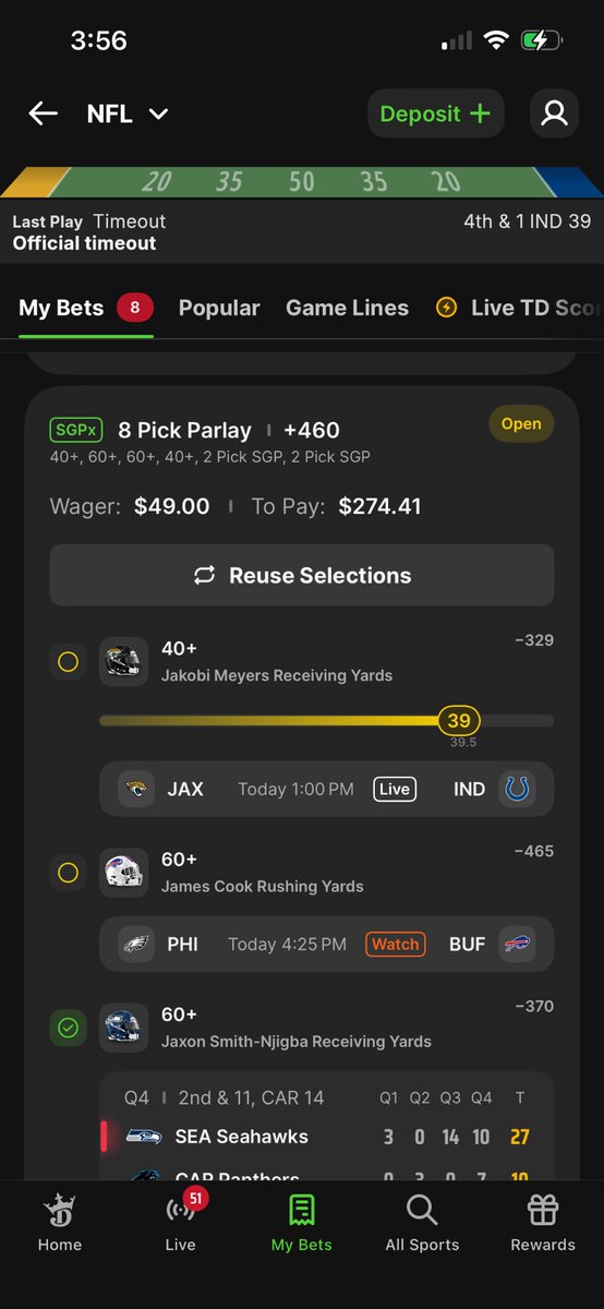 mjrlg122's tweet photo. @DKSportsbook Make it make sense seriously. https://t.co/L4QJnCLItl
