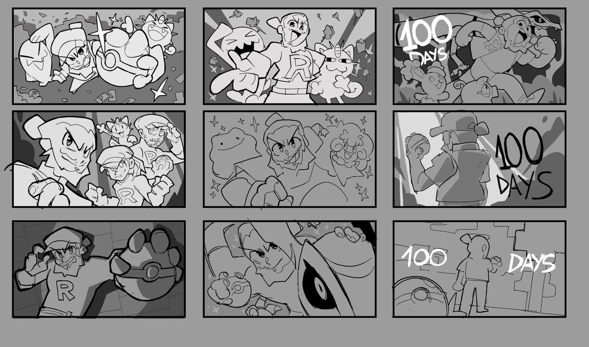 a couple thumbnails i did for Purplecliffe's latest video!
last pic is some rough sketches :)