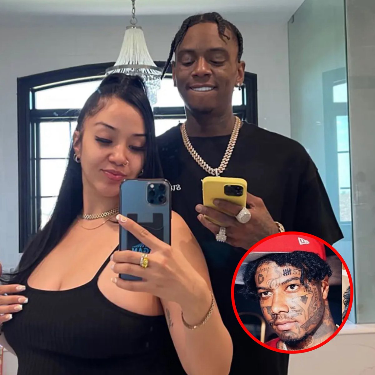 mymixtapez's tweet image. Blueface’s music royalties seized after judge orders him to pay Soulja Boy’s BM $131K for defamation for claiming he could be the father of her child. 👀