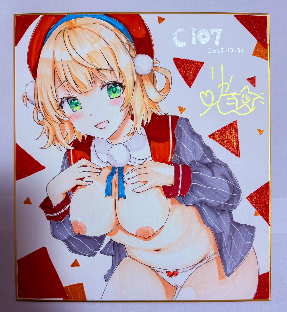 色紙2枚描けた!コミケ1日目に持って行きますー! 