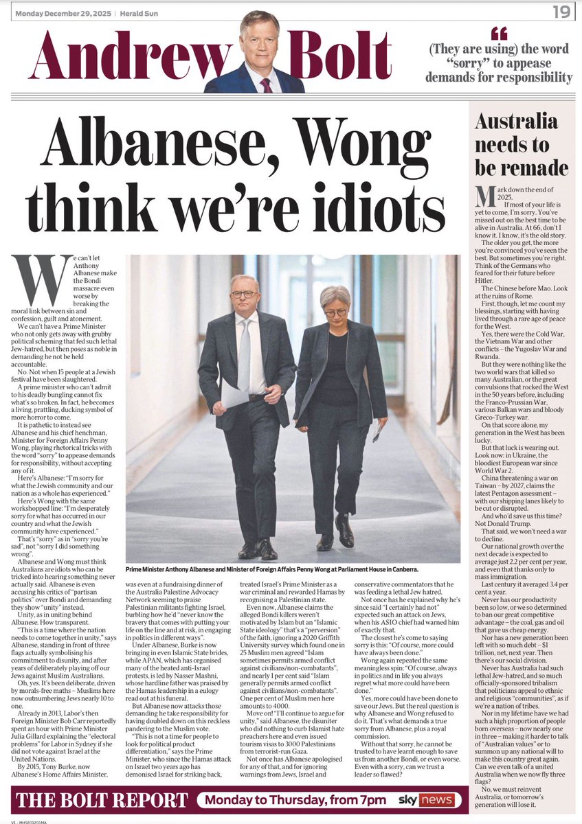 firstfusilier's tweet image. Even if you don’t agree with Andrew Bolt about anything else, I challenge you to refute any of the arguments he makes here.