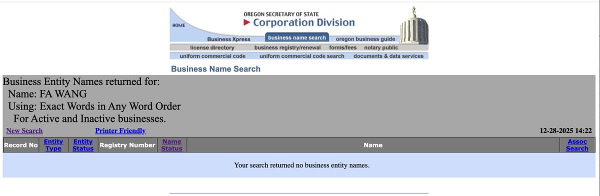 <a href="/amazon/">Amazon</a> <a href="/AmazonHelp/">Amazon Help</a> I was sold a product by a business that doesn't exist according to the Oregon Secretary of State.  The business name is Fa Wang: Address - 4566 NW 134th Ave  - Portland, OR 97229.  I would like to speak with customer service directly.