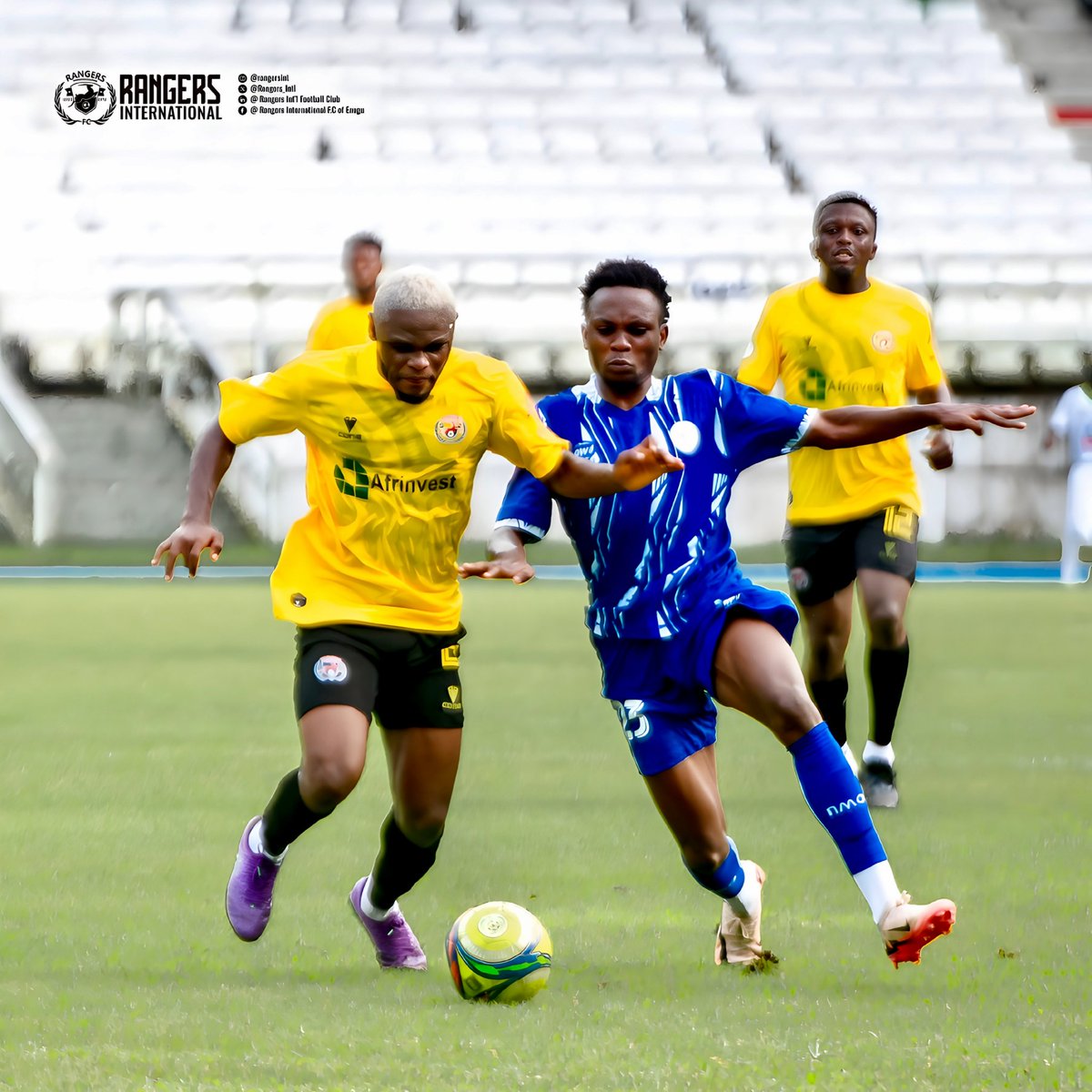 Rangers_Intl's tweet photo. Moments from today’s game.
A fresh look in our third jersey.
#ANewLook #SameBadge
#RIVRAN #NPFL26 #NeverSayDie https://t.co/rV9oru3U9K