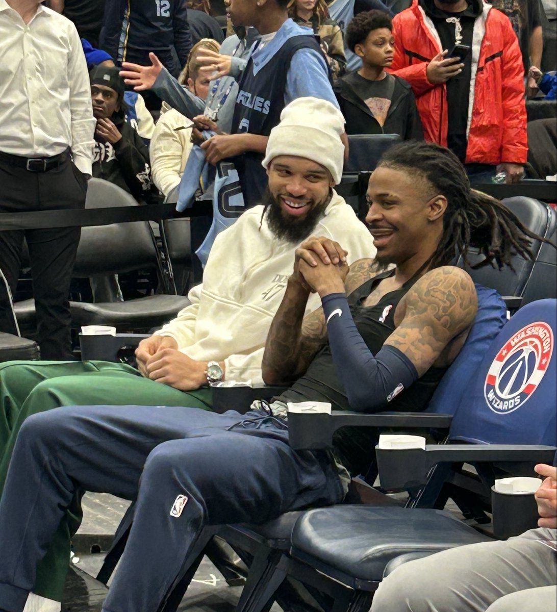 Dillon Brooks and Ja Morant catching up before Wizards-Grizzlies (yes, you read that right)