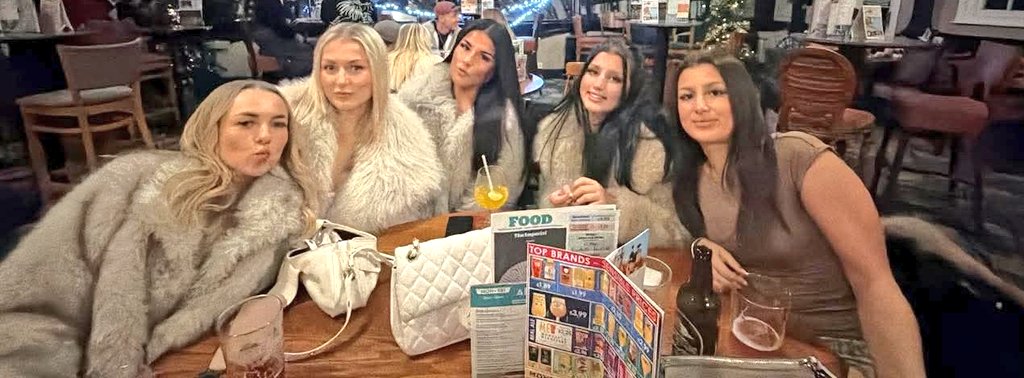 Beautiful group of ladies on a girls night out 

Pick 2