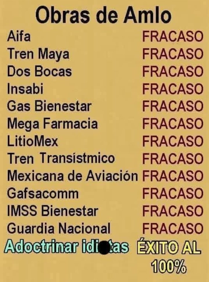 Puras MIERDA💩 de obras las realizadas por el FRATRICIDA ZOOFÍLICO MACUSPANO <a href="/lopezobrador_/">Andrés Manuel</a>