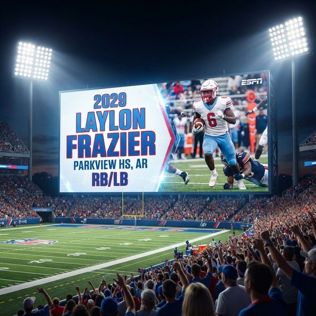 🚨 Keep your eyes on 2029 RB/LB Laylon Frazier (<a href="/LaylonFraz2029/">Laylon Frazier</a>) 👀
Parkview HS | GPA 3.6

Power through contact, legit burst, and a defensive mindset that translates to both sides of the ball. Young athlete with the foundation to grow into a college-level competitor if he keeps