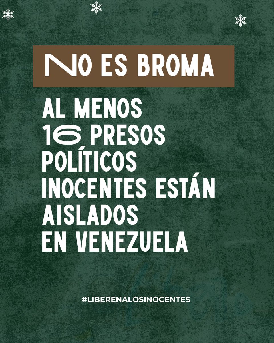 clippve's tweet photo. Al menos 16 presos políticos inocentes permanecen en aislamiento. 

El aislamiento es inhumano y constituye tortura. 

#LiberenALosInocentes