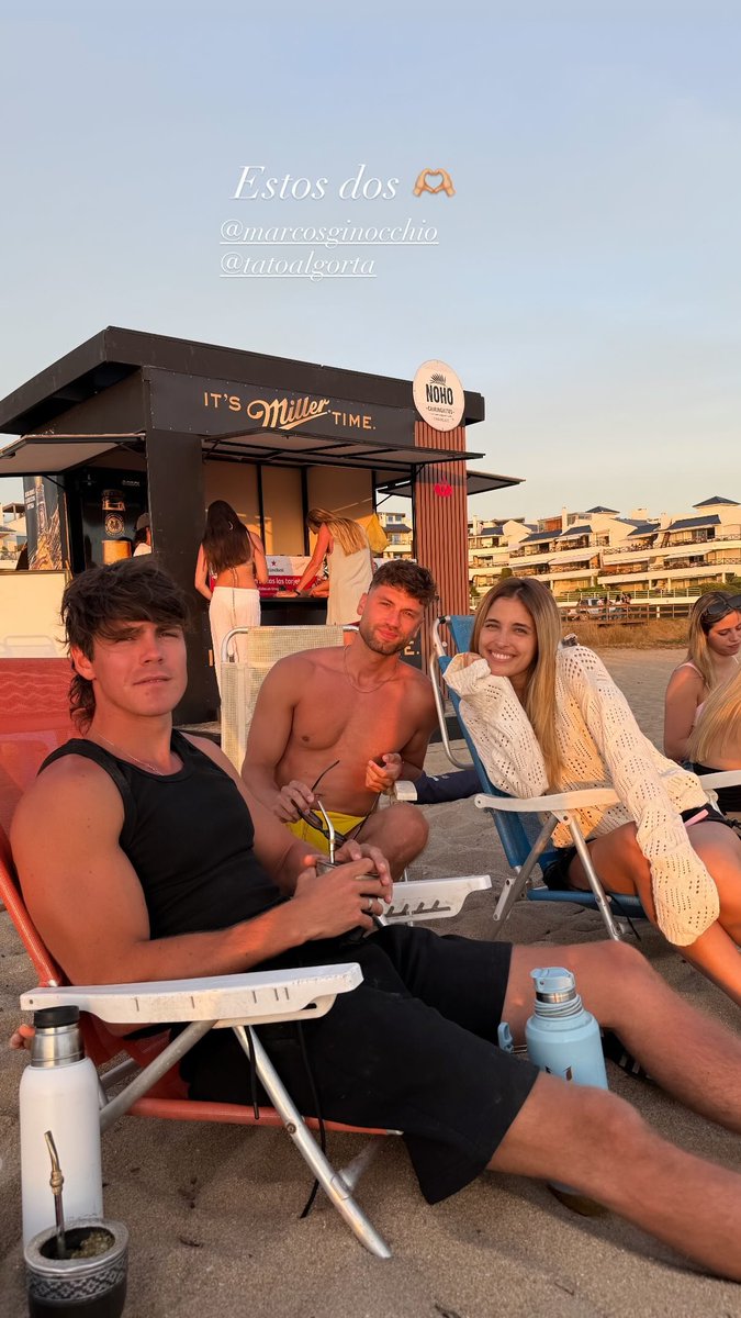 Marcos en historias de Martina disfrutando de la playa de PDE  🏖

#MarcosGinocchio