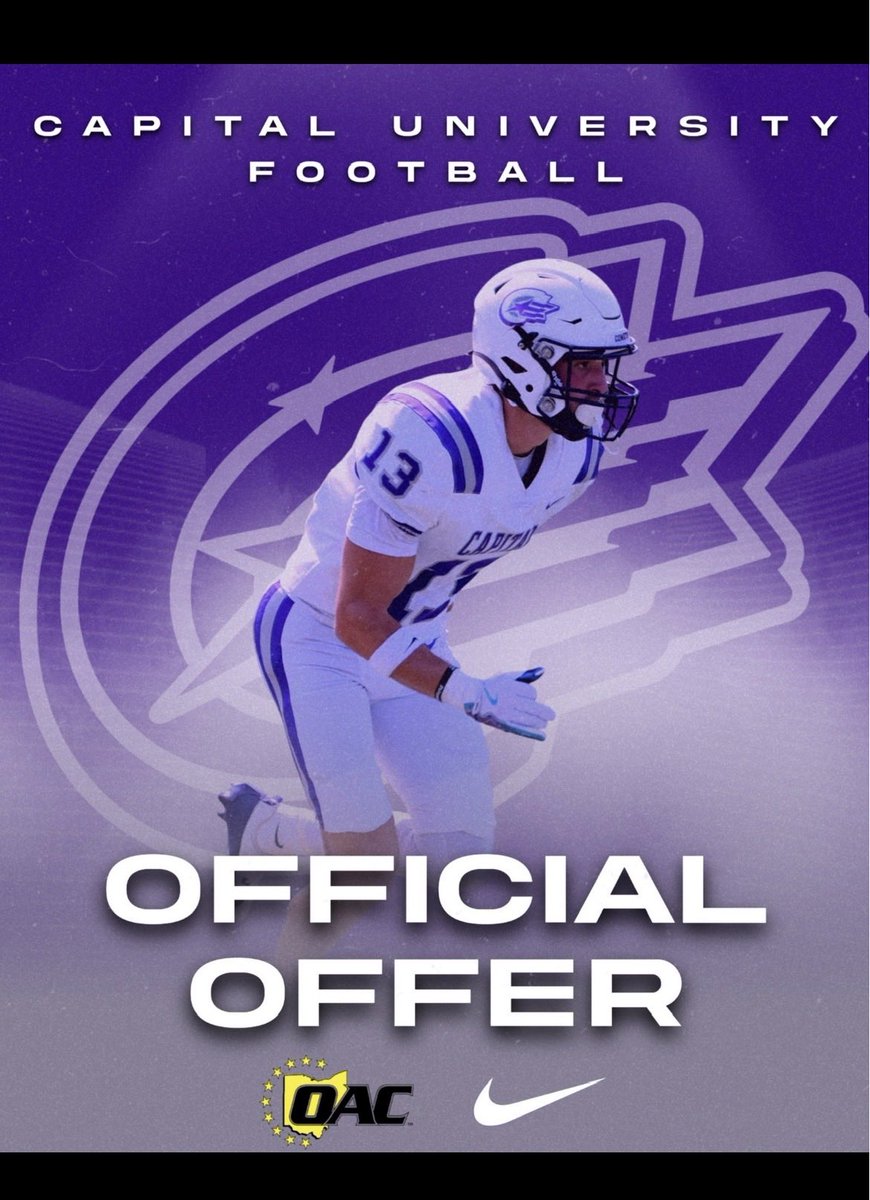 JD2TUFF0's tweet photo. Blessed to receive an offer from capital university after a great talk with @Coachcalexander https://t.co/X8ZSOFbTCz