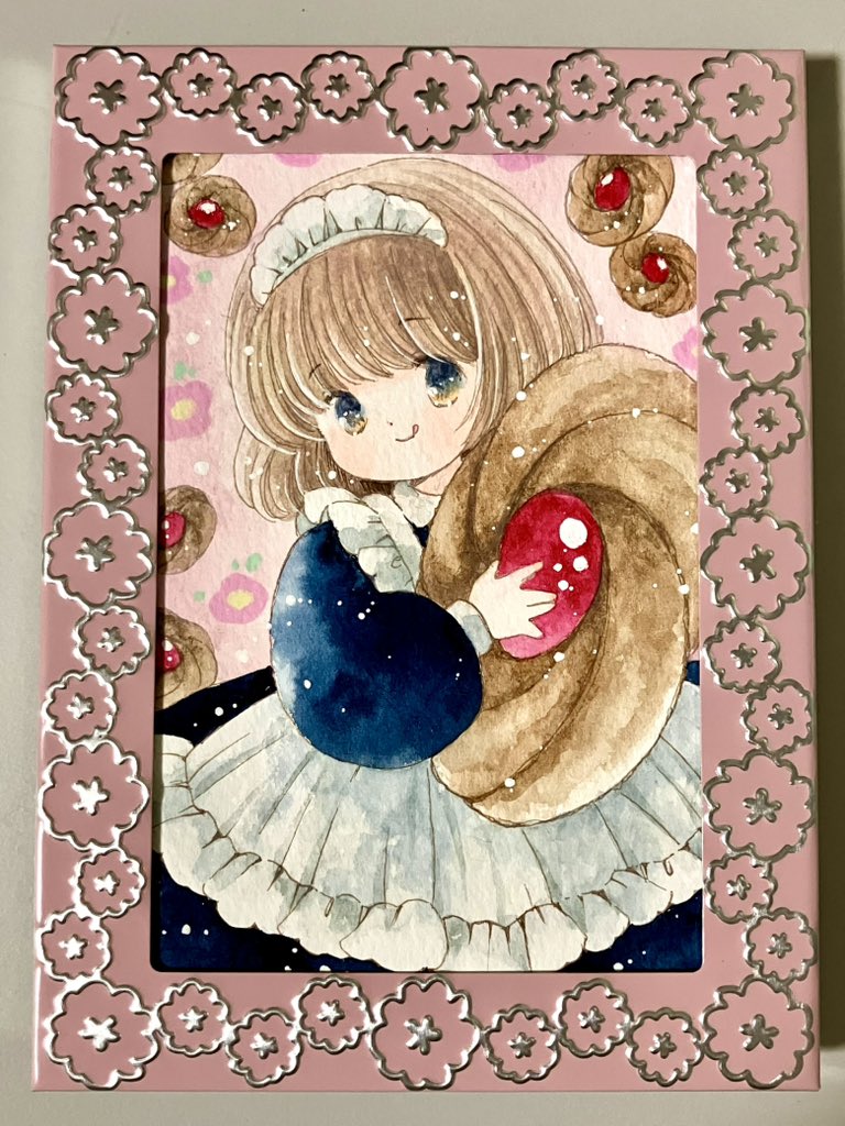 原画3点です ハガキサイズ1点 5000円 9×9㎝2点