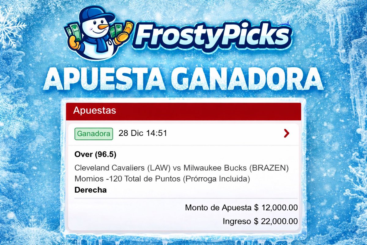 Frosty701's tweet image. Mini reto eSports 🎮 GRATIS para el Army ❄️

✅ Paso #1: $6,550 → $12,000
✅ Paso #2: $12,000 → $22,000

Seguimos.

¿Listos para el Paso #3? 👁️

Frosty Army 🪖❄️