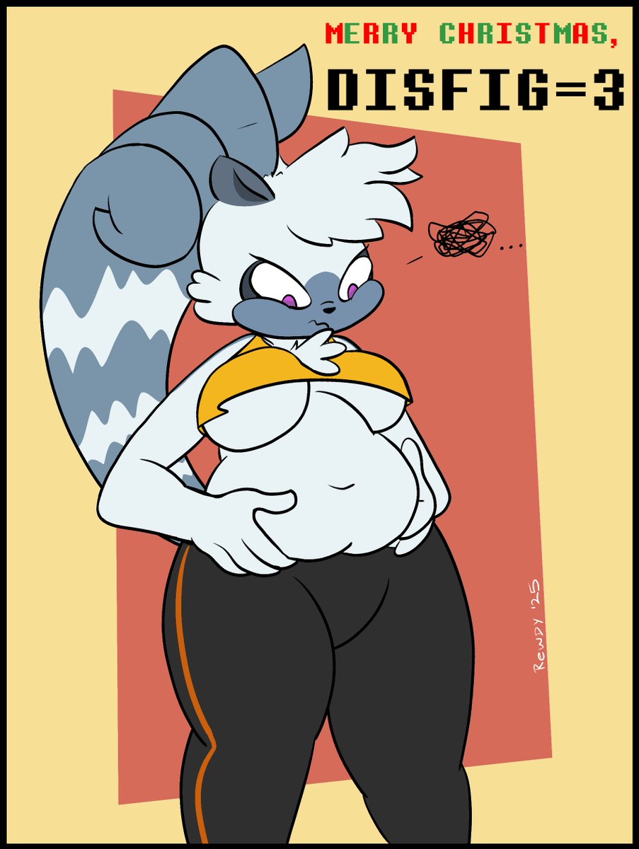rewdle_'s tweet image. A chubby Tangle the Lemur Secret Santa for @ObsceneIndecent 🎄