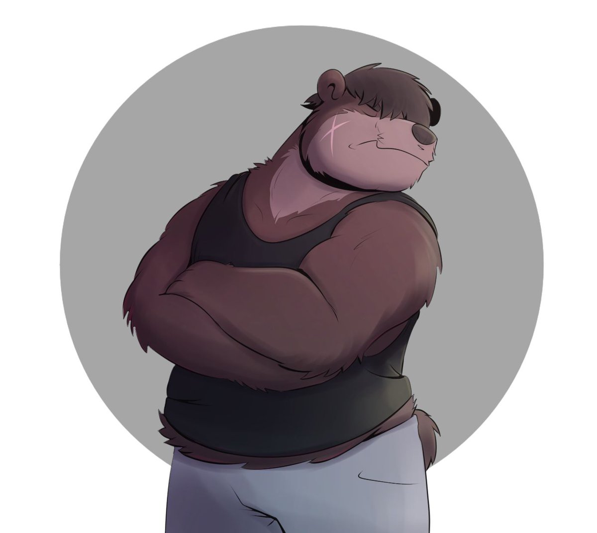 He didn't get any Christmas gifts. Now he is grumpy. 
🐻 💢