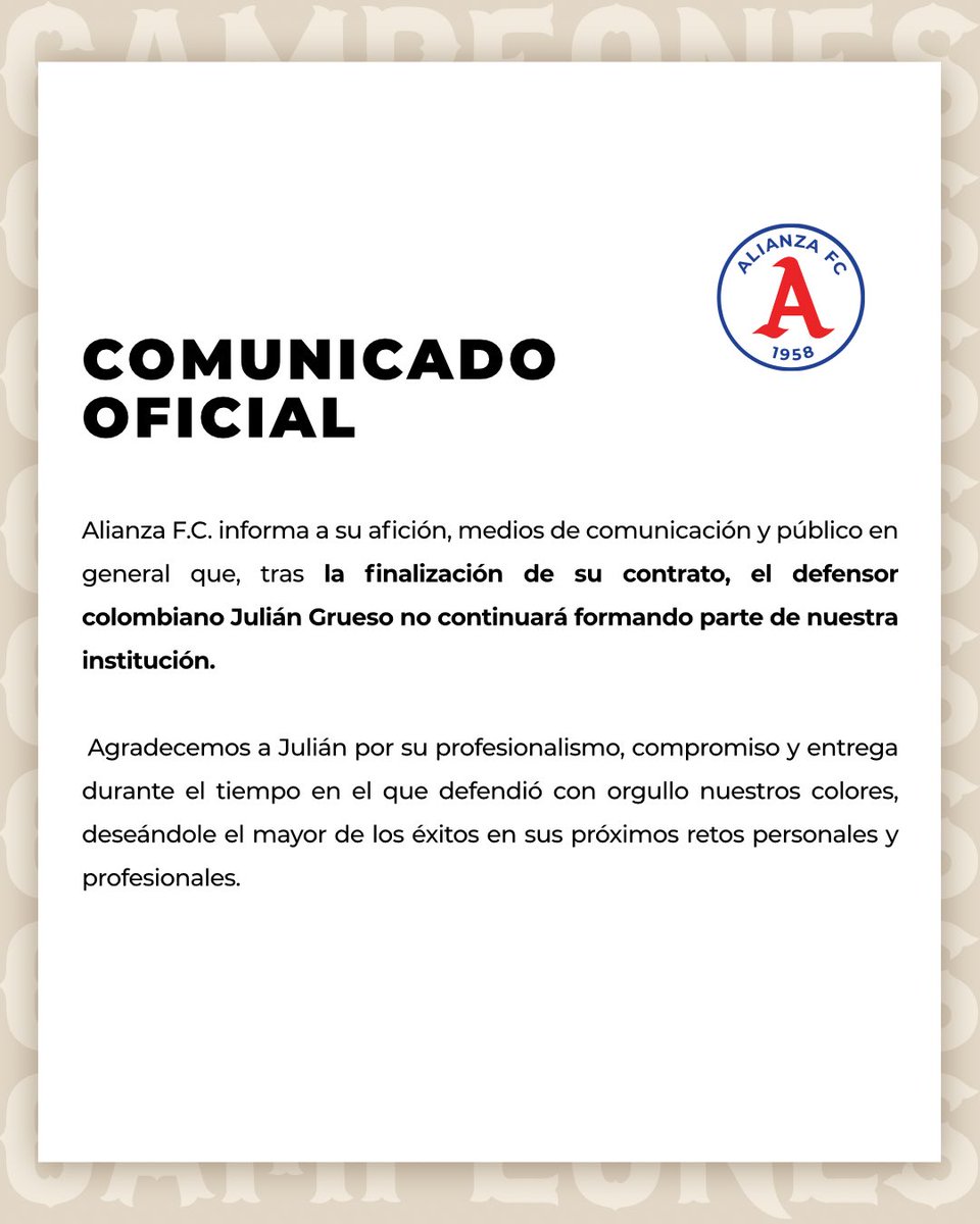 Alianza Fútbol Club tweet media