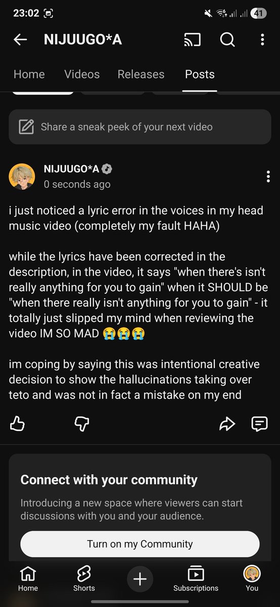 posting this here... 😔😔😔