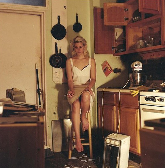 Lana Del Rey at her apartment photographed by Caroline Grant, 2008.