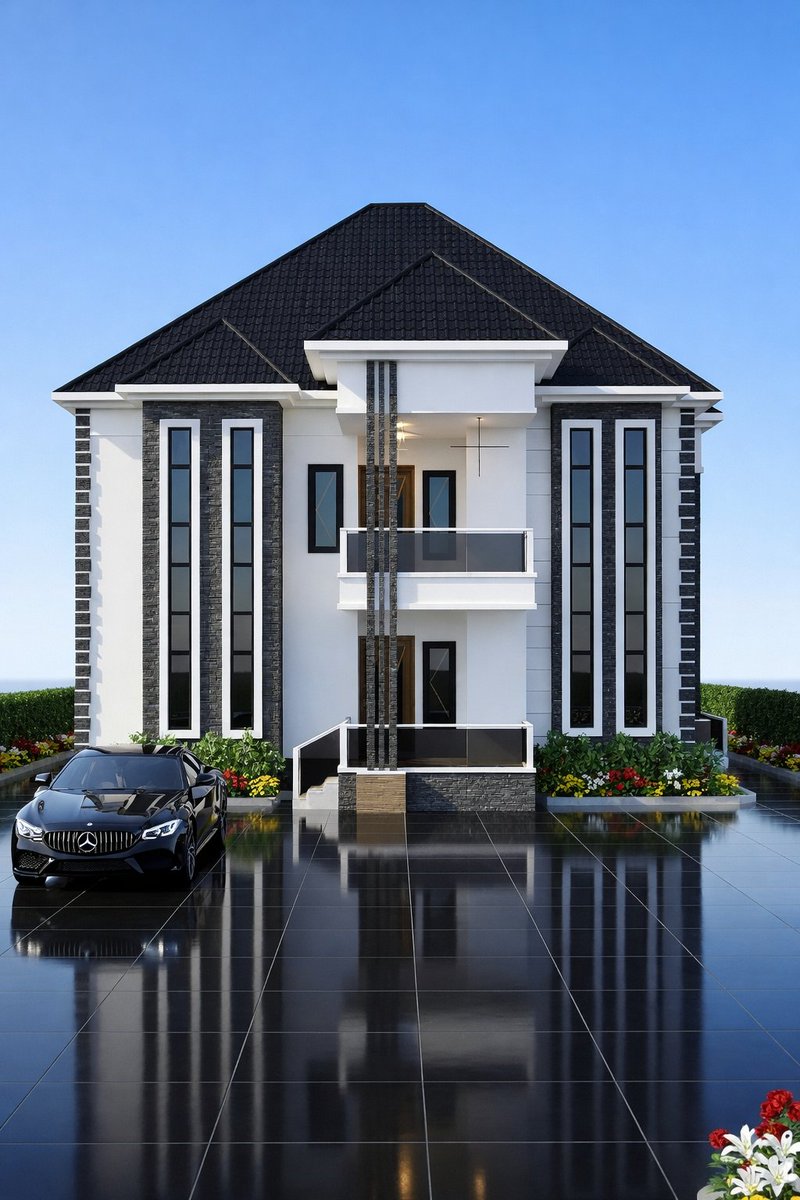 EzeMakuoachukwu's tweet image. Imagine coming home to this! I'm really happy with how this rendering turned out. What's your favorite detail? 👇 #HouseGoals #ExteriorDesign #Architect"#Nigeria