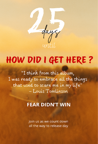 1Dnews_Control's tweet photo. Day 25 — Today's theme is : Confidence

Not the loud kind.

The quiet kind that comes from facing what used to scare you.

#28DaysCountdownToHDIGH #25DaysLeft #LouisTomlinson #HowDidIGetHere https://t.co/yUXtmvBbzr