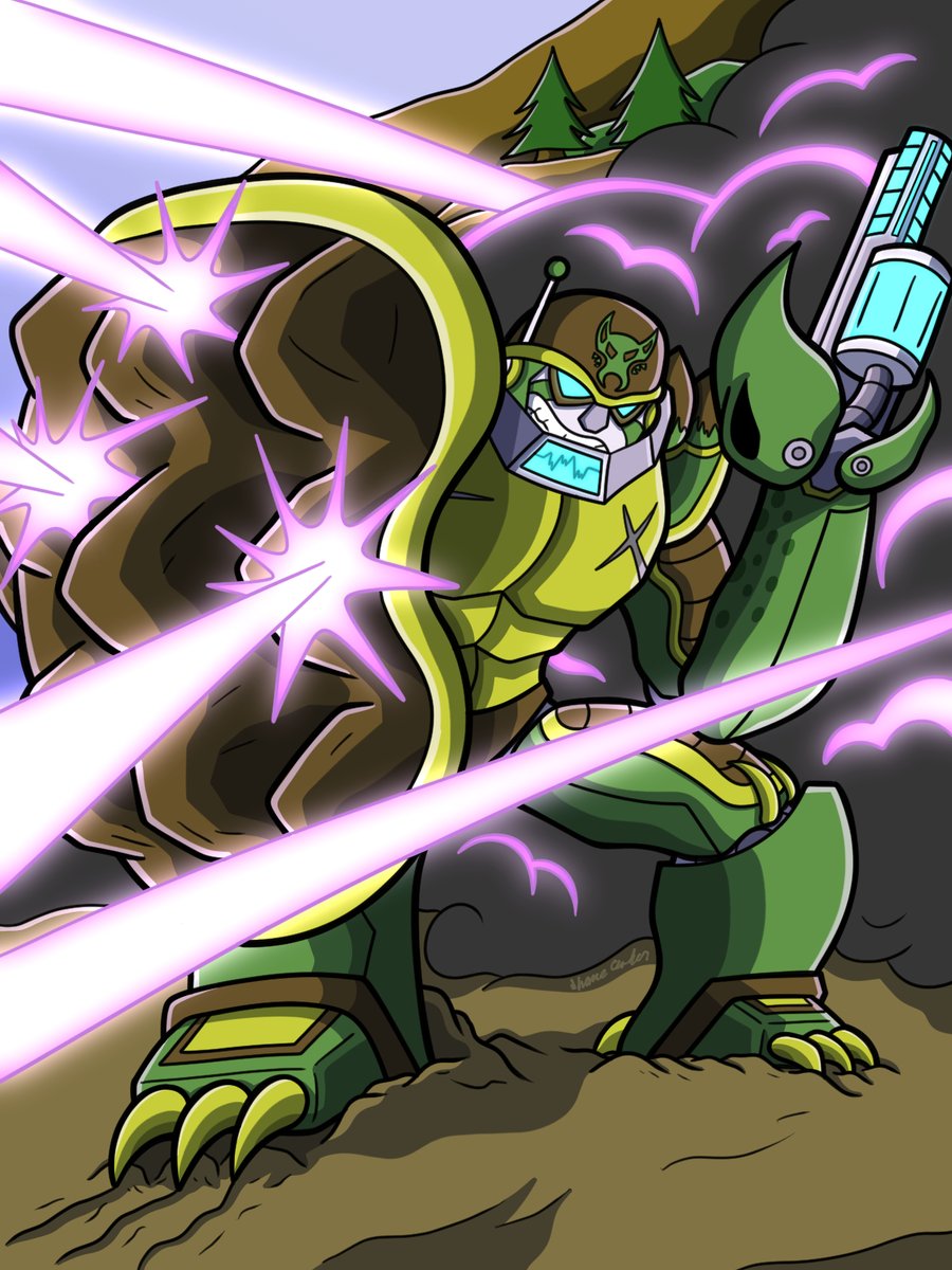 SOScomics's tweet image. Finished my personal interpretation of WynautWarrior's Maximal OC, ShellShock. #art #Transformers #fanart