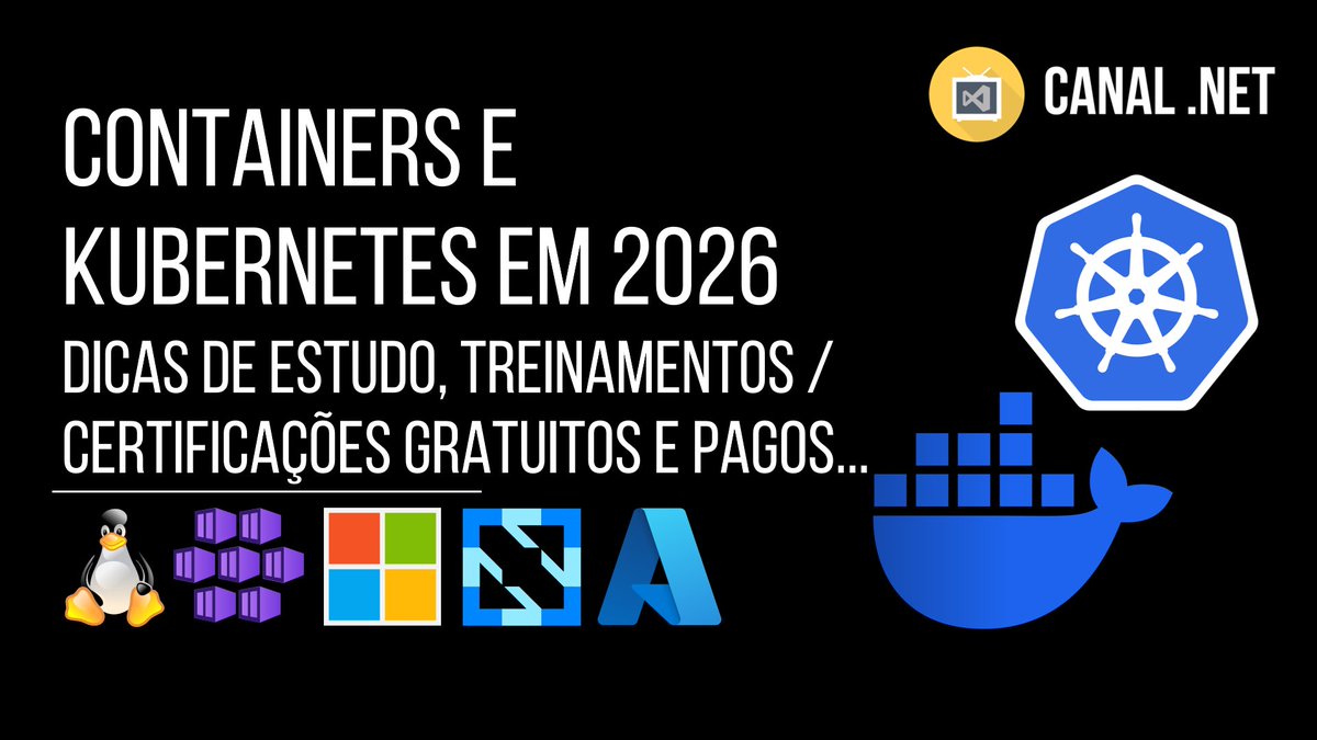 Novo vídeo no Canal .NET -> Containers e Kubernetes em 2026: dicas de estudo, treinamentos/certificações gratuitos e pagos... -- Link: youtube.com/watch?v=ierx6K…

C/ <a href="/diegoonazure/">DM</a> 

#kubernetes #docker #containers #k8s #cloudnative #linux #cncf #linuxfoundation #microsoft #azure