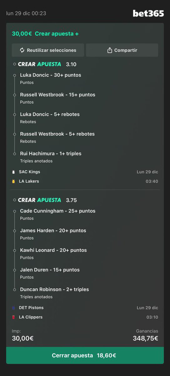 2 PARTIDOS | 1 MISIÓN | CORONAR 👑 

▪️Funbet 130 (Triple-Doble) 😝
▪️Funbet 117 (DW &amp; CH) 🔥
▪️Funbet 30 (Doble-Doble) 🫡
▪️Funbet 10 (Relaxxx) 🎅

🎁 Si sale ✅ alguna regalaré 50€ entre todos los que den like al tweet ❤️