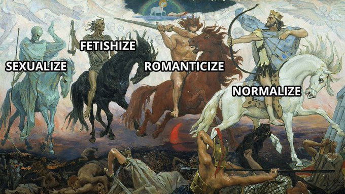 The four horsemen of my Darlings coping with the things I do.