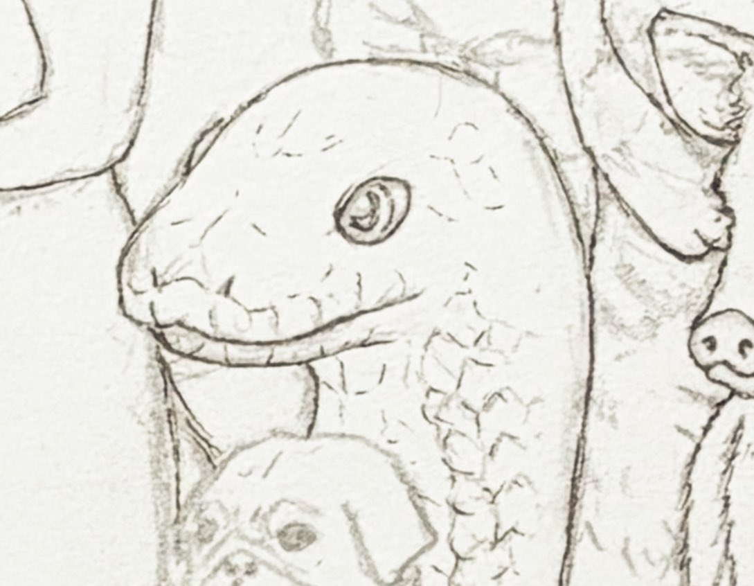 これは描きかけのヘビ✒️wip