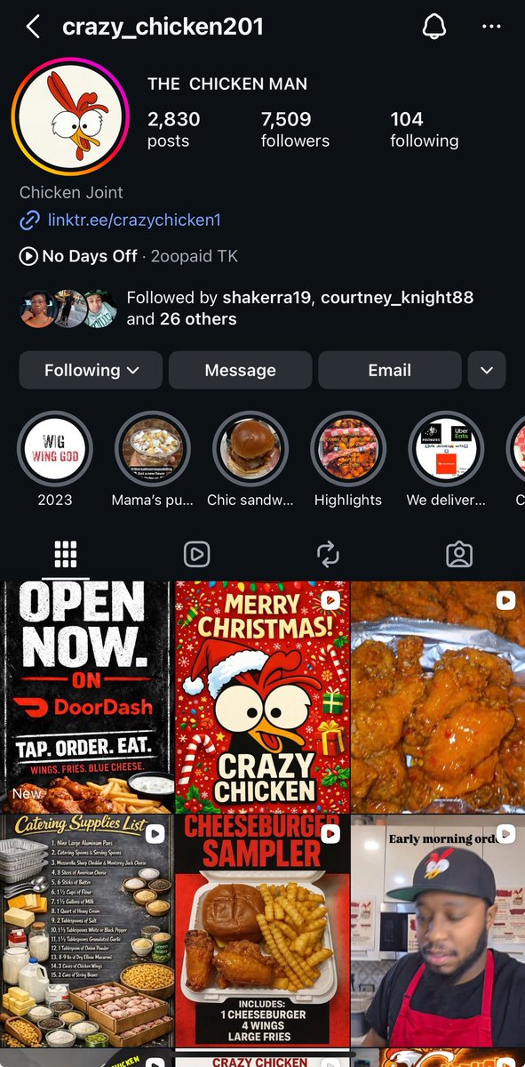 CrazyChickenLLC's tweet image. Follows us on instagram don’t forget to order