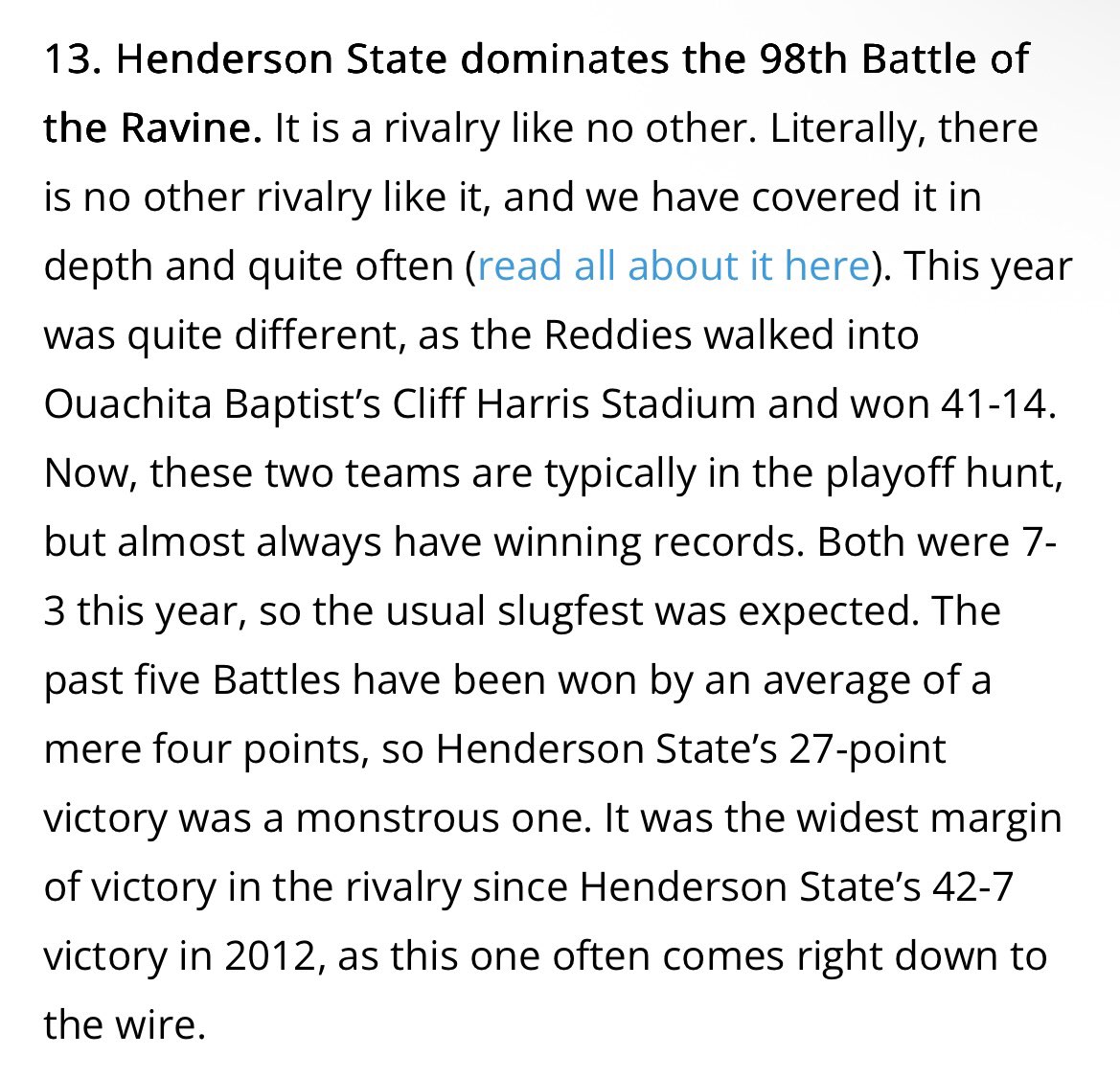 Henderson State Football tweet media