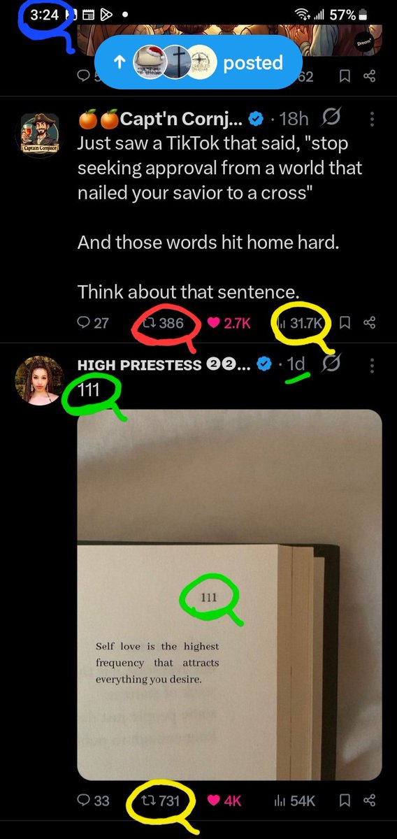 DeanDavis33's tweet image. 7️⃣🐇1️⃣ #SevenOnes 
3️⃣8️⃣6️⃣ #ThreeEightSix 
3️⃣2️⃣4️⃣ #ThreeTwoFour 
🎰 #WhatAreTheOdds 🪽
3️⃣1️⃣7️⃣ #ThreeOneSeven 🪞