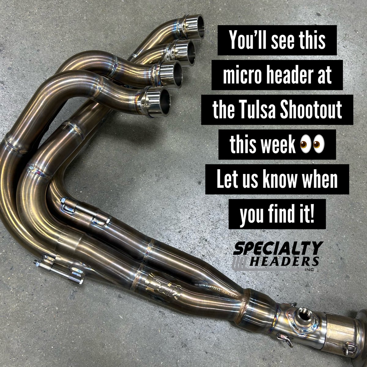 specialtyheader's tweet image. Comment, tag us, send us a pic when you find it 😁

@TulsaShootout 

#specialtyheadersinc #TulsaShootout #customfabrication #headersmatter #racecarheaders