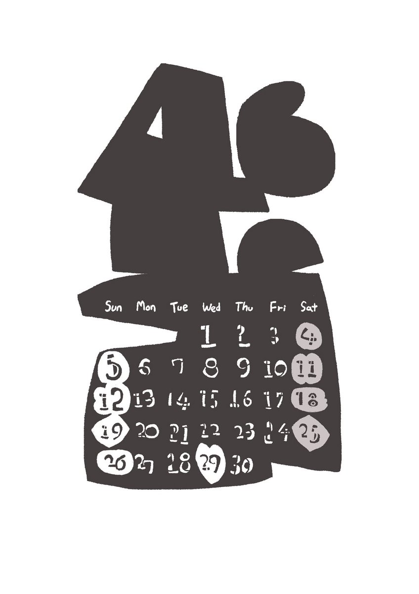 2026年オリジナルカレンダー
『what month and day？』モノクロバージョン
5枚目/全15枚