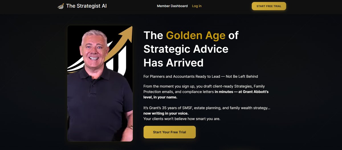 AI is no longer experimental.
Closed-loop AI like StrategistAI delivers real professional advice without hallucinations.
Estate planning, SMSFs, tax &amp; wealth — all in one.
This is where advice is heading
grantabbott.com/post/why-ai-is…
#smsf #australia #AI #FinancialPlanning #Accounting