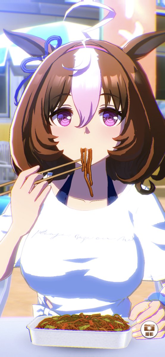 ensnrk's tweet image. 麺すするだけでおもろいドトちゃん