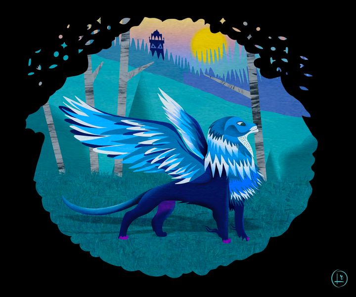 RookwoodStudio's tweet photo. Art of the Day! "Phoenix The Blue Fox". Buy at: https://t.co/JWbrjHzlNE https://t.co/ZukZVTrLD6
