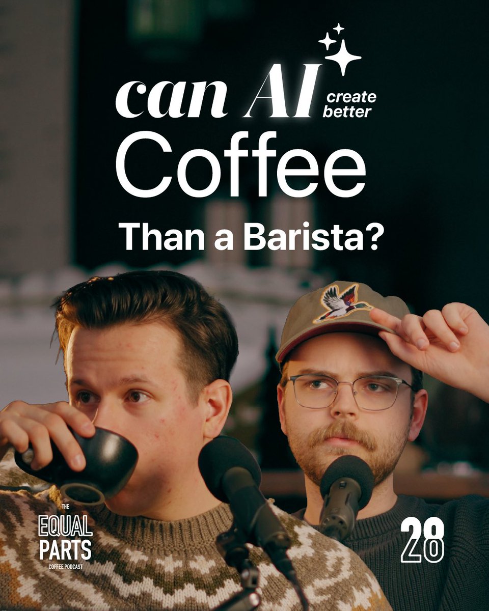 Episode 28 out now wherever you listen to podcasts.

Can AI create better signature coffee drinks than an actual barista? We put it to the test!