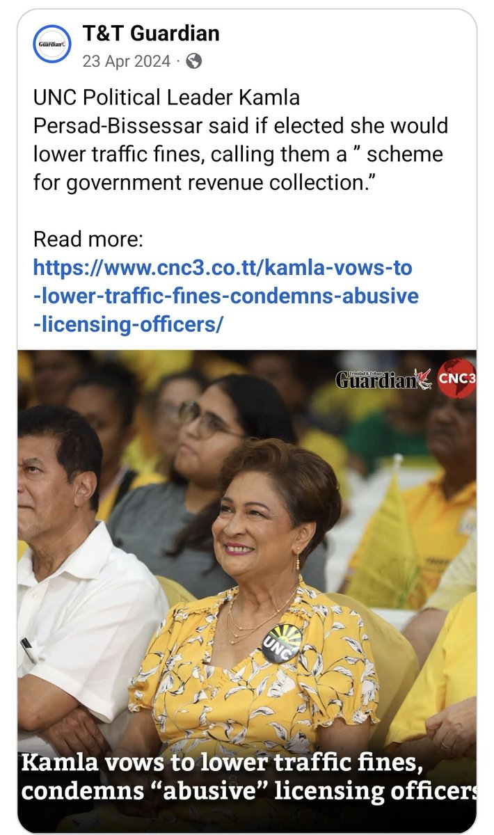 MSapodilla's tweet photo. I guess the Guardian wasn't PNM media when they were running KPB's election campaign promises.
They're only PNM media when they highlight how she's breaking those promises...
Then again, anyone who questions the government is PNM, apparently.
#YellowIsTheCode https://t.co/uMQ0Q5KtL6