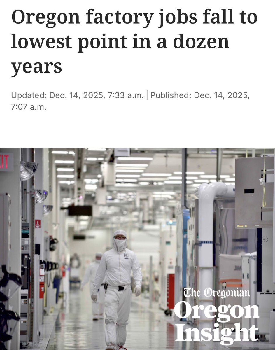 Yep! HOW MANY MORE INDICATORS do we need??? The political elite are FAILING US oregonlive.com/business/2025/…