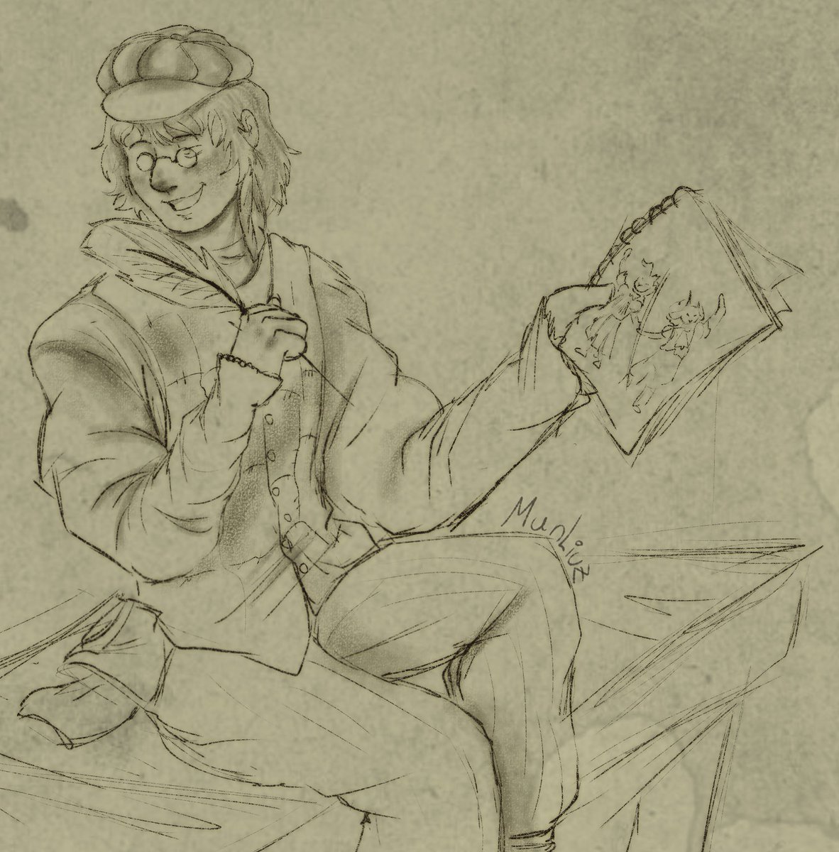 Munliuz's tweet image. 𓆱 Mx. Playwright and their notes

#meadowlark #Yaetwt #Yaelokre #Wonderfolk #theplaywright