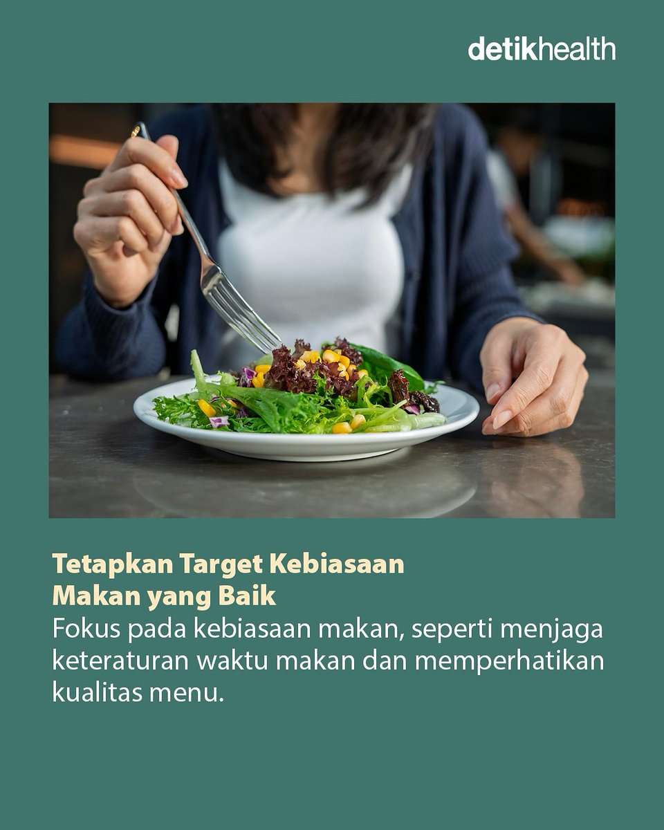 detikHealth's tweet photo. #Thread Biar nggak cuma jadi resolusi, rencana diet kamu butuh trik biar berjalan sesuai rencana dan konsisten nih. 💪🏻

Nih mimin spill tipsnya deh biar diet kamu berhasil!

#tipsdiet #resolusi2026 #2026hidupsehat #detikhealth https://t.co/vAU7B4mohi