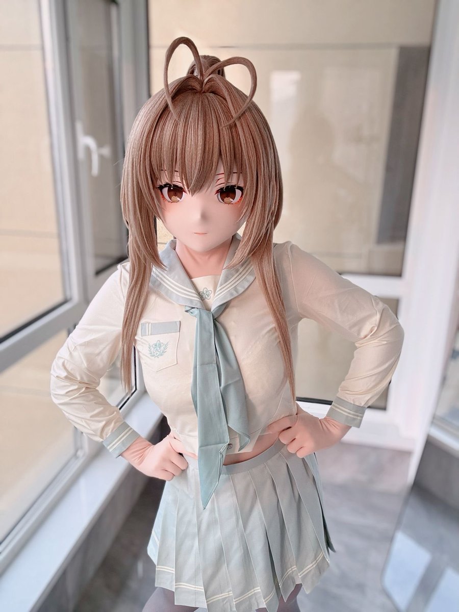 Altair_CN's tweet image. 今天是青涩的抹茶小蛋糕🧁！每天给大家带来不一样的感觉！#kigurumi #着ぐるみ #千斗いすず #千斗五十铃