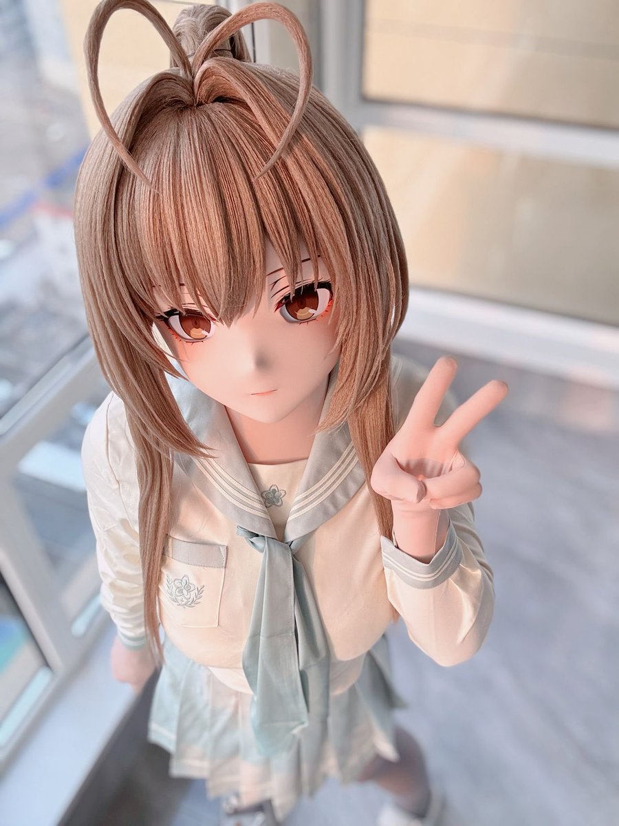 Altair_CN's tweet image. 今天是青涩的抹茶小蛋糕🧁！每天给大家带来不一样的感觉！#kigurumi #着ぐるみ #千斗いすず #千斗五十铃