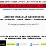 Photo by Observatorio del Deporte Ecuatoriano Acreditado (@ObservaDeporte)