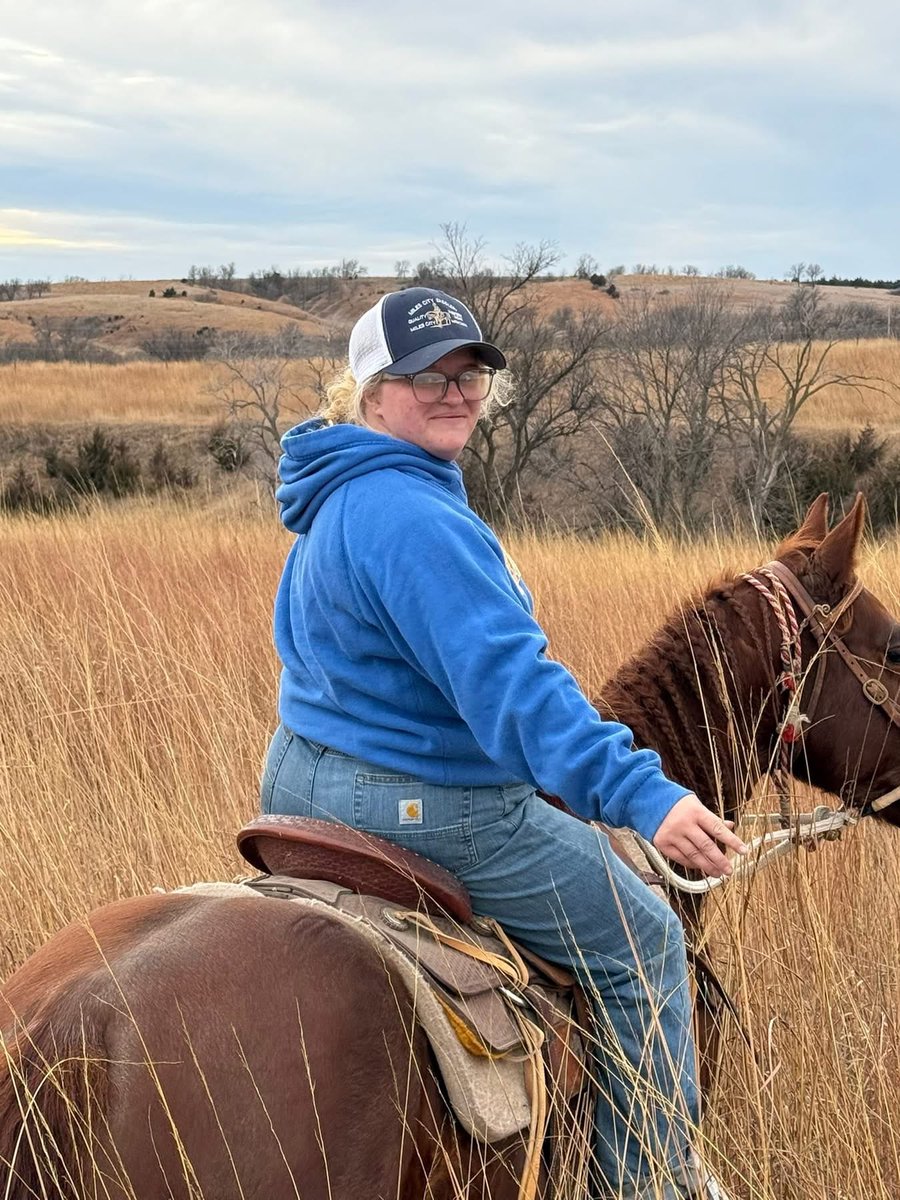 Yesterday we were ridding through grass 4.5-5’ tall in 64° weather. This morning we woke up to 14° high and a skiff of snow in the ground 🫠😩

At caption: “you L7 sons of bitches are creating a fire hazard with that rotational grazing and extra grass” 

😂🤣